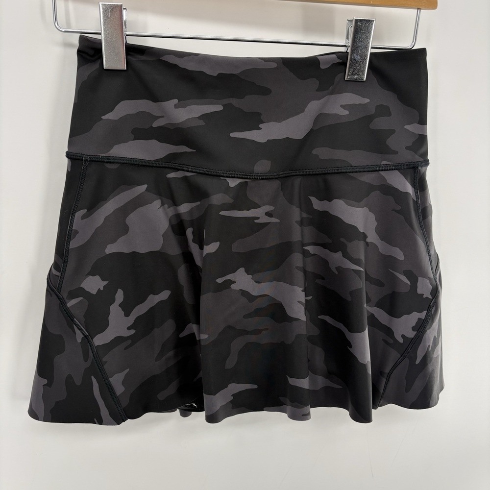 Athleta 15" Match Point High Rise Black Camo Tennis Skirt Size XS | TP #8C